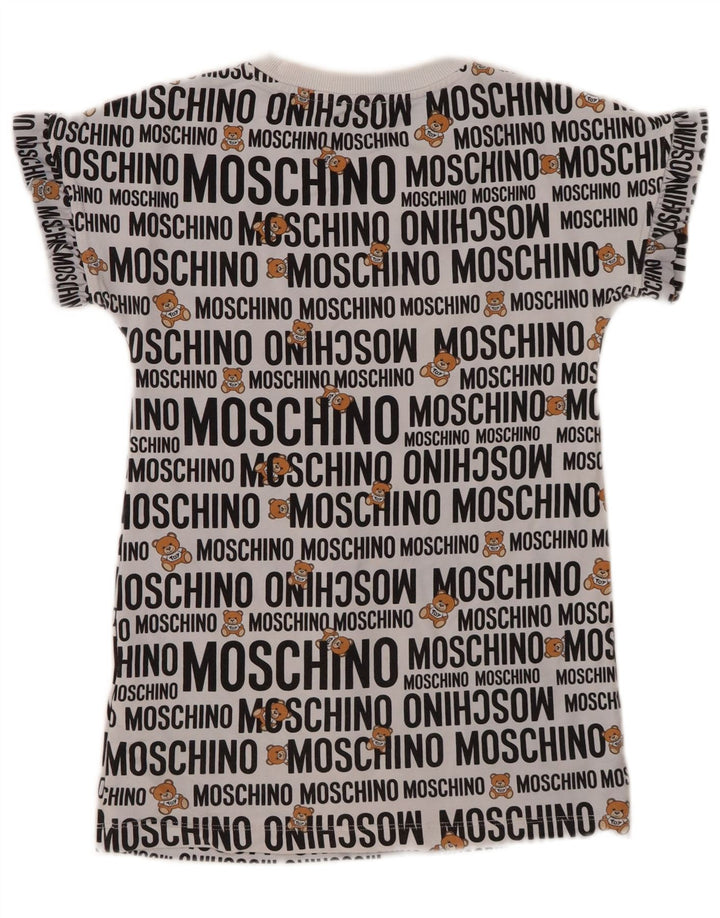 Camiseta gráfica feminina MOSCHINO 7-8 anos algodão cinza