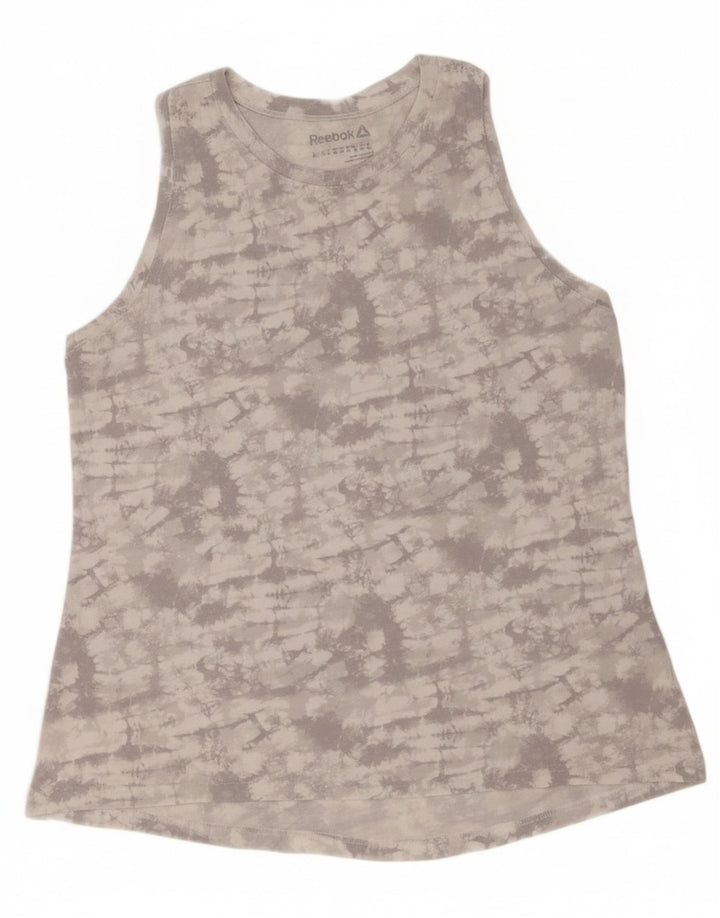 Colete feminino REEBOK UK 14 grande cinza tie-dye