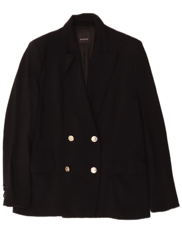 Jaqueta blazer feminina Pinko com peito duplo IT 42 poliéster preto médio