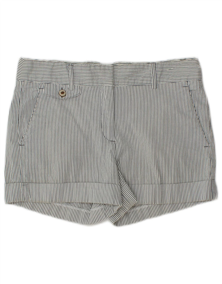 Shorts chino feminino Zara pequeno W27 listrado branco