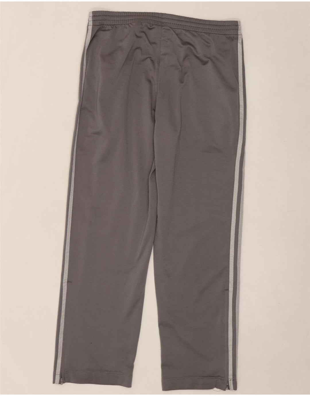Calça de treino masculina Adidas pequena cinza poliéster