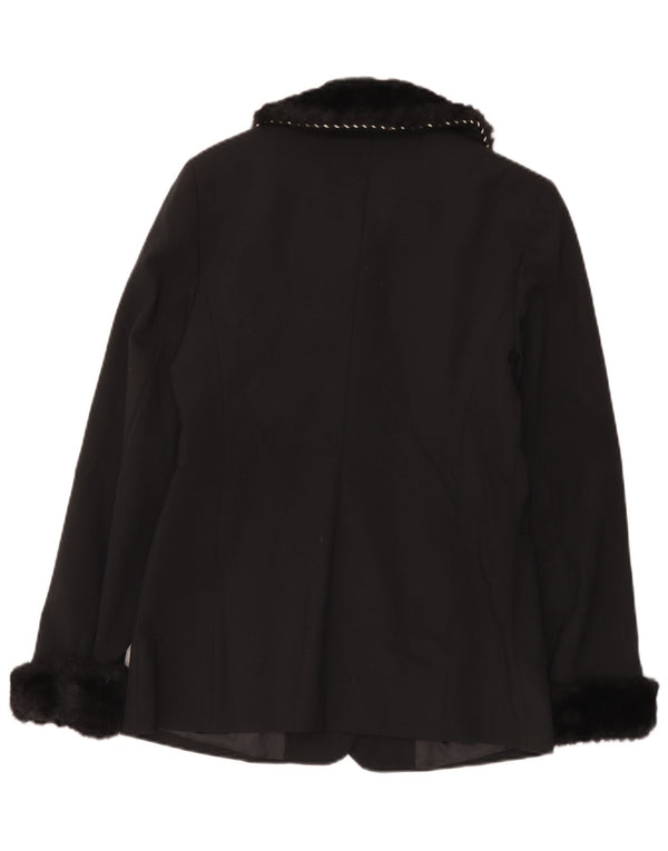 Jaqueta blazer feminina vintage de 6 botões IT 44 médio preto