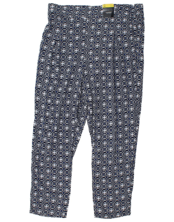 Calça feminina cortada de cintura alta Marks & Spencer Reino Unido 16 grande W34 L26 azul