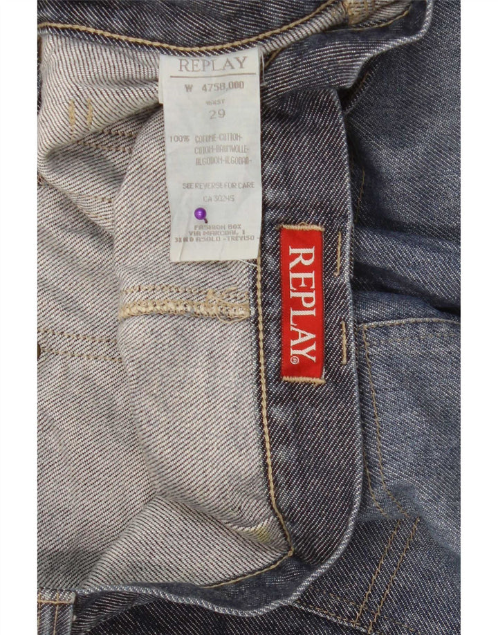 Saia jeans feminina Replay W29 algodão azul médio