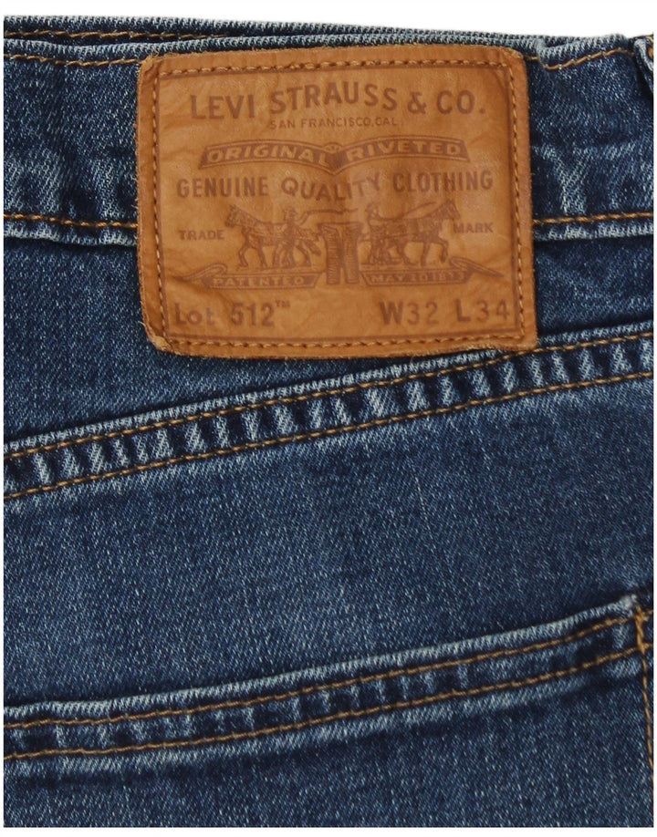Calça jeans masculina Levi's 512 Slim Tapered W32 L28 azul algodão