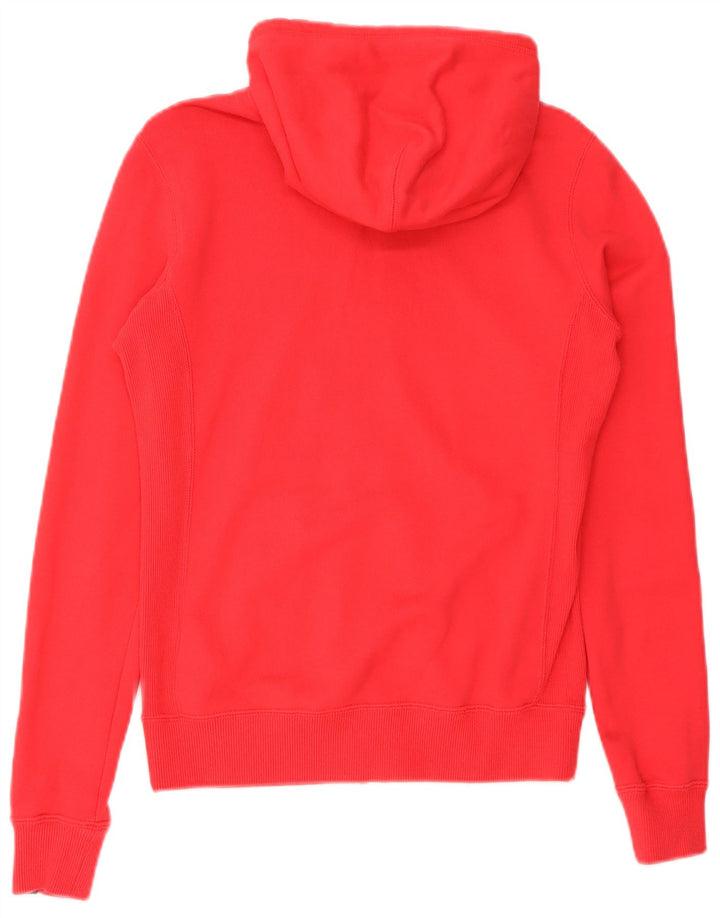 Suéter Nike feminino com capuz e zíper UK 14 médio algodão vermelho