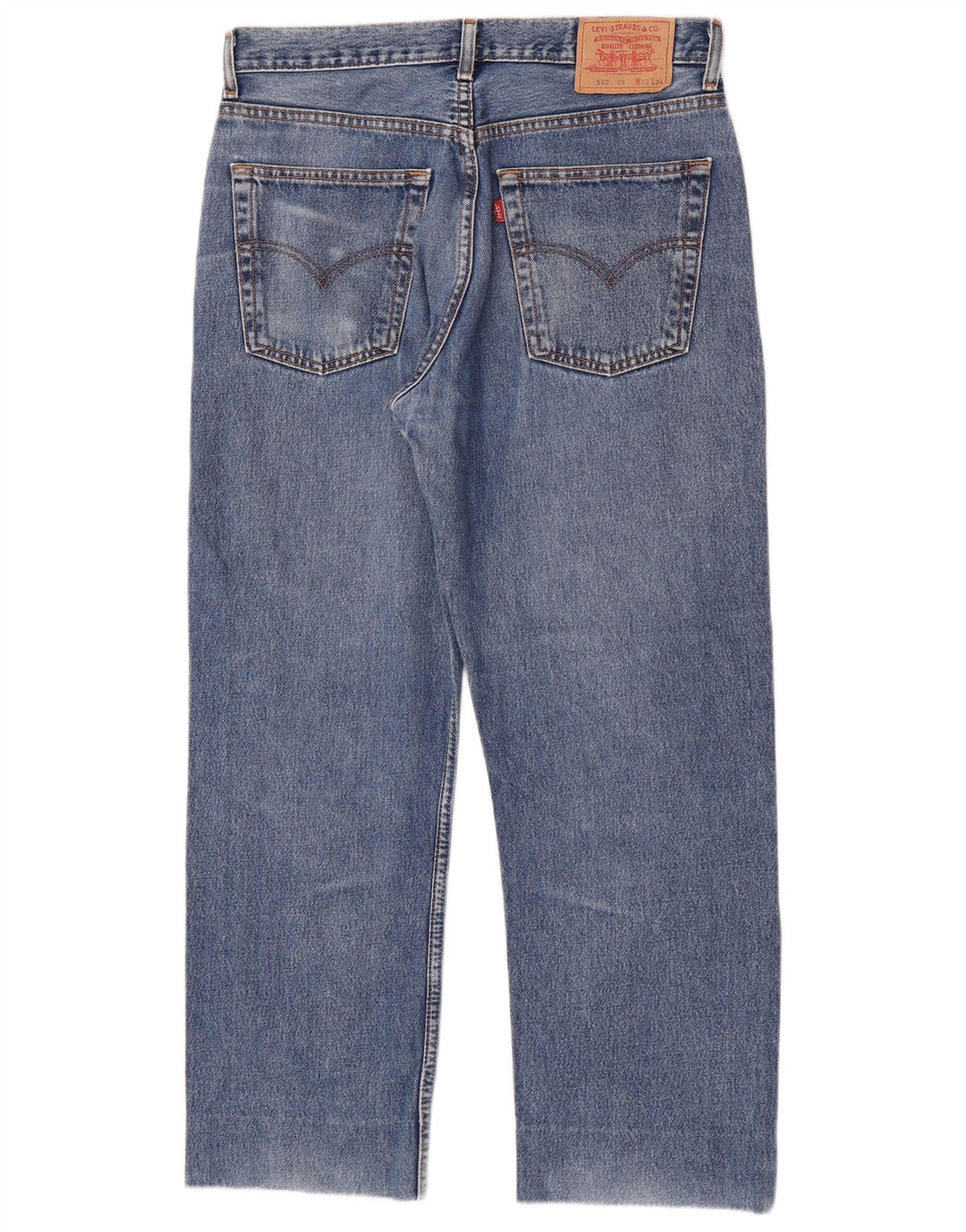 Levi's Masculino 582 Straight Jeans W33 L28 Azul Algodão