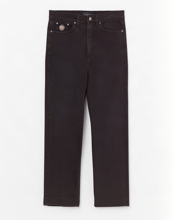 Trussardi Mens Straight Jeans IT 50 Grande W36 L30 Algodão Preto