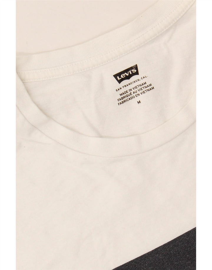 Camiseta gráfica masculina LEVI'S Top médio algodão branco