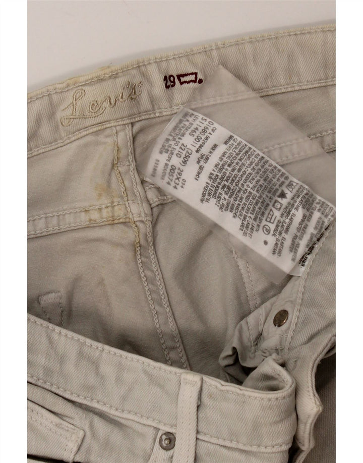 Jeans skinny feminino Levi's W29 L34 algodão cinza