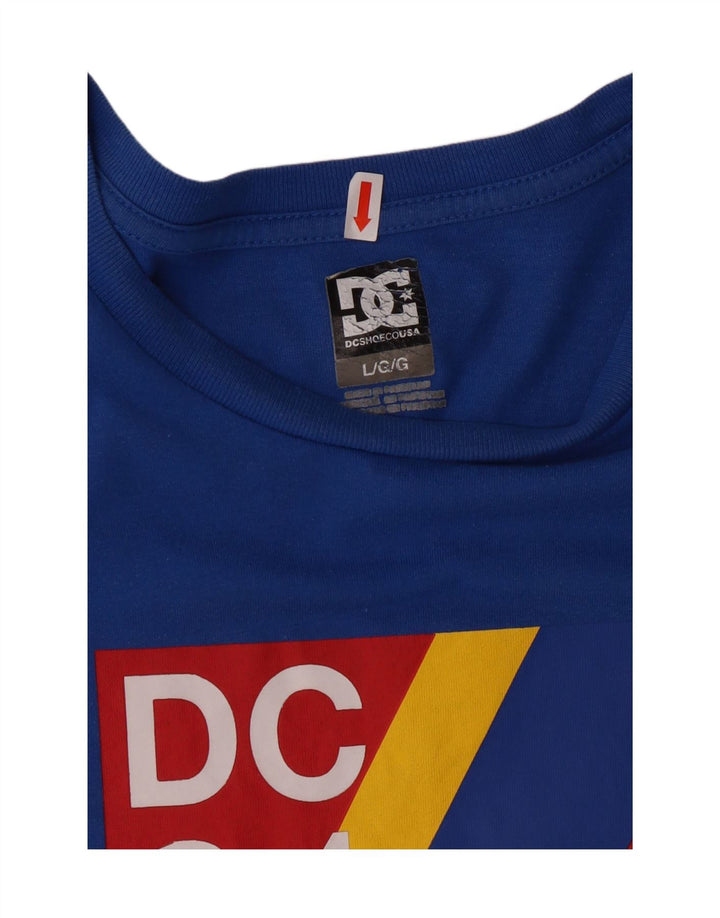 Camiseta gráfica masculina DC grande algodão azul