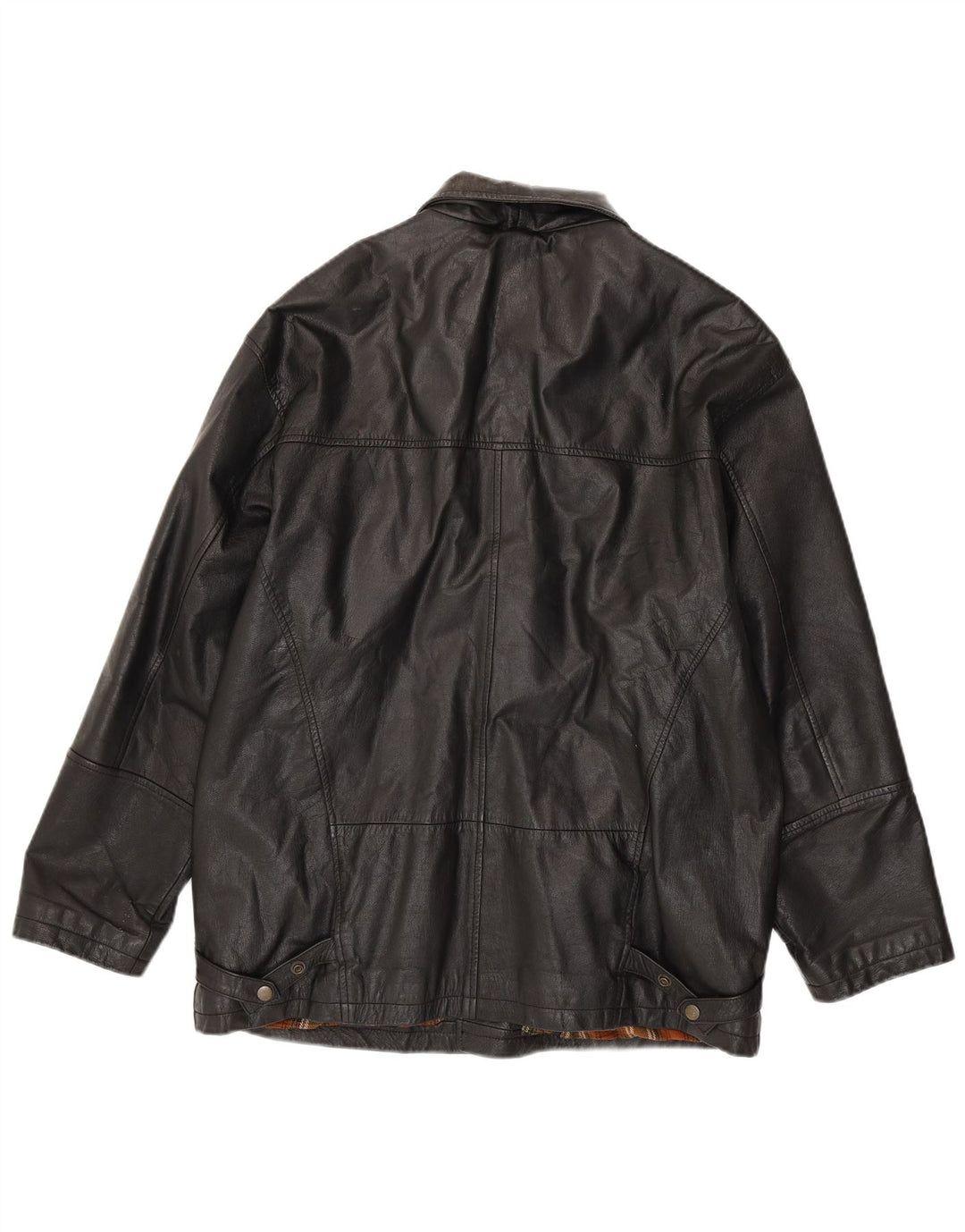Jaqueta de couro masculina VINTAGE UK 40 grande couro preto