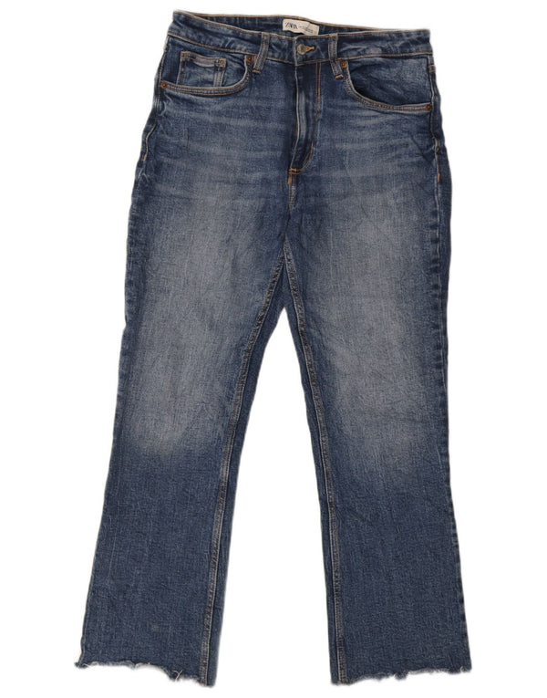 Calça jeans reta feminina Zara EU 38 pequena W30 L26 azul