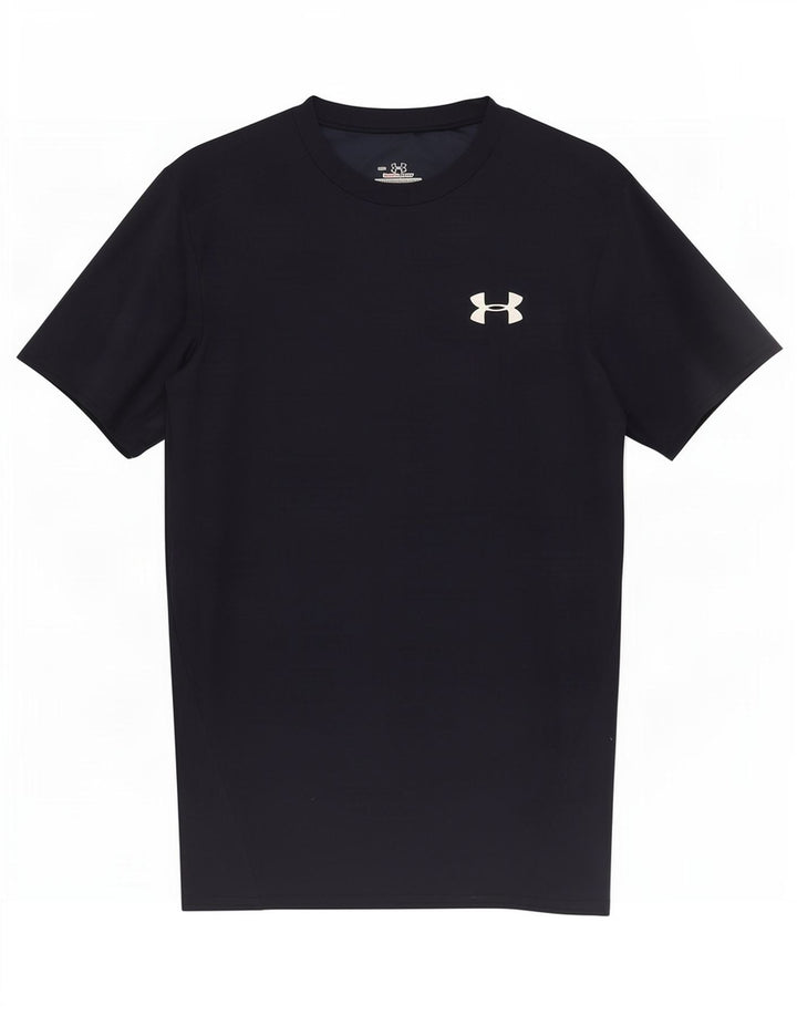 Camiseta masculina Under Armour Heat Gear Top médio azul marinho poliéster