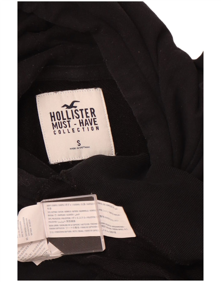 HOLLISTER moletom com capuz masculino pequeno algodão preto