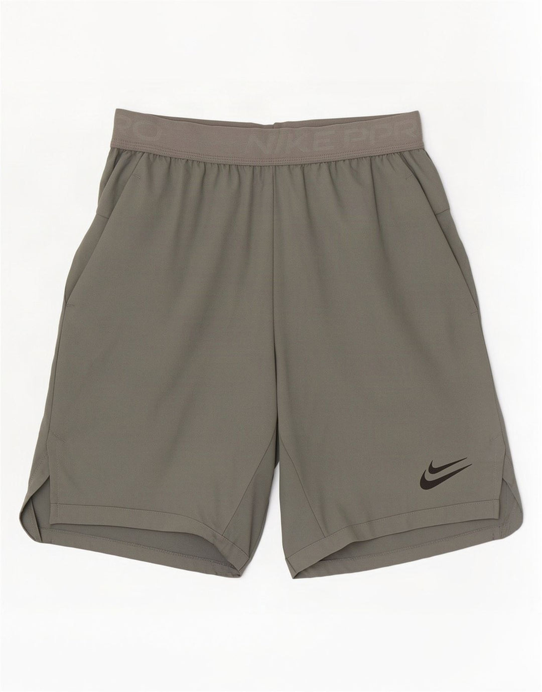 Shorts esportivos Nike masculinos Dri Fit Graphic Standard pequenos cáqui poliéster
