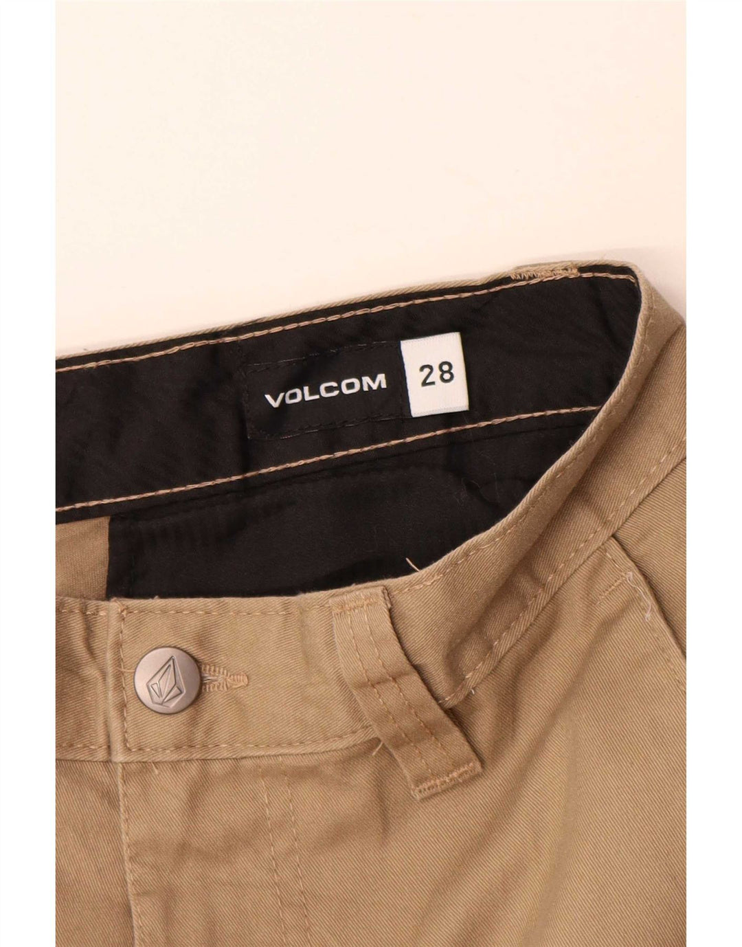 Calça Chino Reta Masculina Volcom W28 L30 Bege