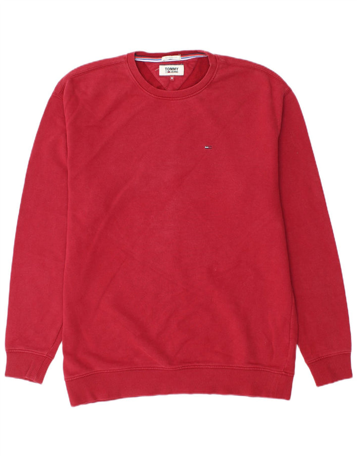 TOMMY HILFIGER Masculino Relaxed Fit Moletom Jumper Médio Algodão Vermelho