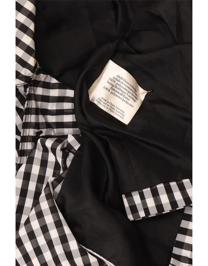 Casaco impermeável feminino Laura Ashley Reino Unido 10 pequeno azul marinho policloreto de guingão