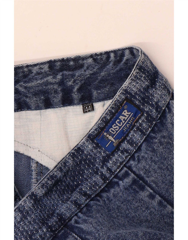 Saia jeans feminina vintage IT 44 médio W32 azul