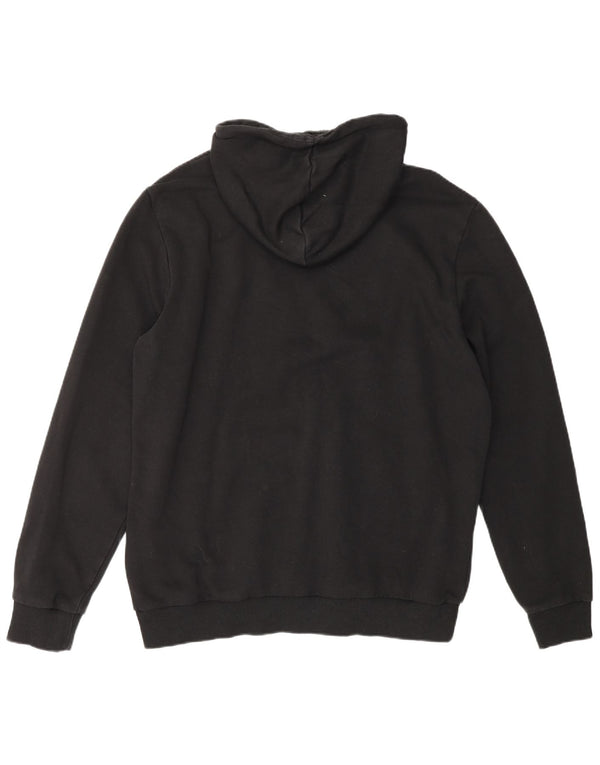 PUMA Mens Graphic Hoodie Jumper Grande Algodão Preto