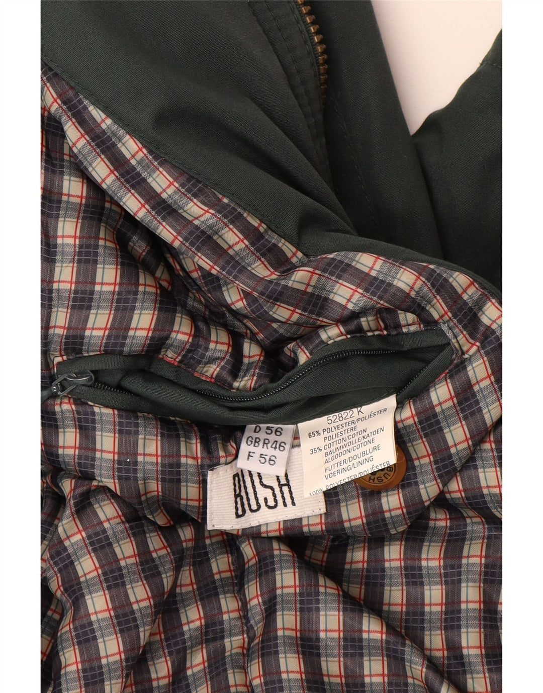 Jaqueta utilitária masculina Bush UK 46 3XL poliéster verde