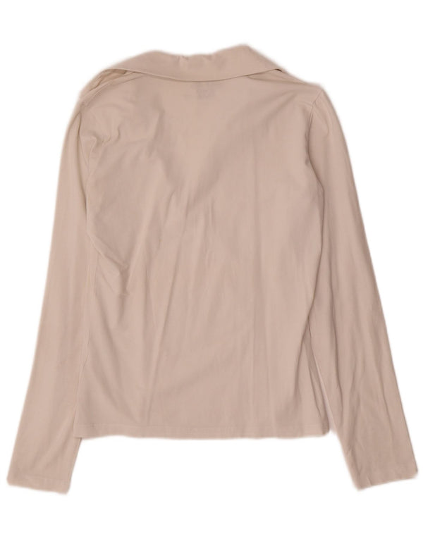 Camisa polo feminina de manga comprida Calvin Klein Jeans 14 grande bege