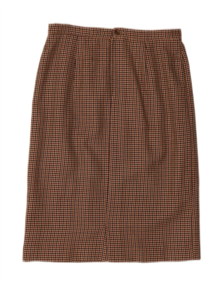 LUISA SPAGNOLI Womens Straight Skirt IT 44 Medium W28  Brown Houndstooth Vintage Luisa Spagnoli and Second-Hand Luisa Spagnoli from Messina Hembry 