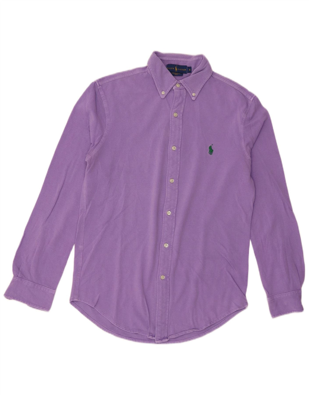 Ralph Lauren Camisa masculina pequena de algodão roxo