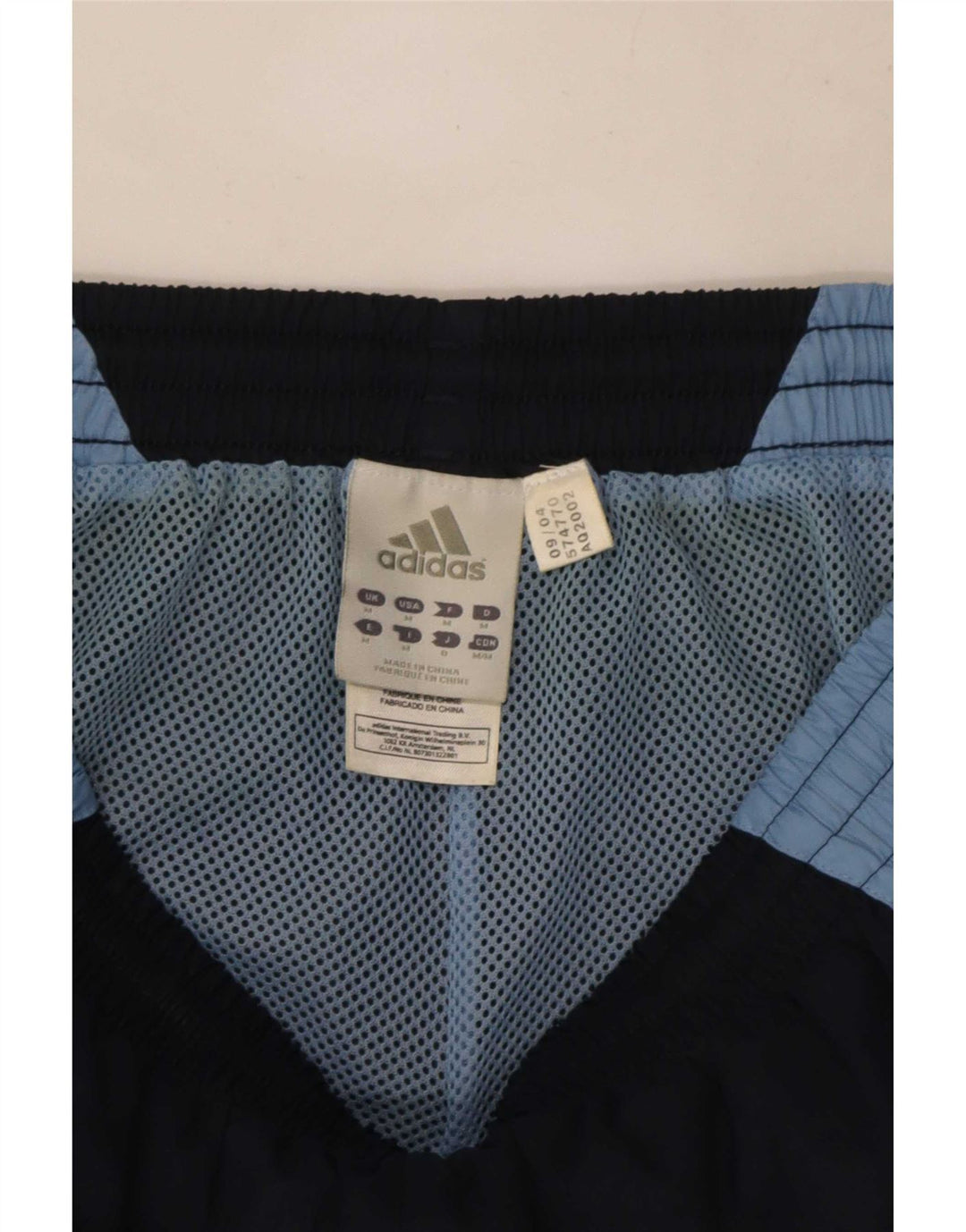 Shorts de natação masculino Adidas médio azul marinho colorblock poliéster