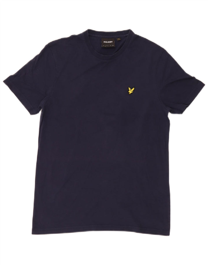 Camiseta masculina Lyle & Scott pequena algodão azul marinho