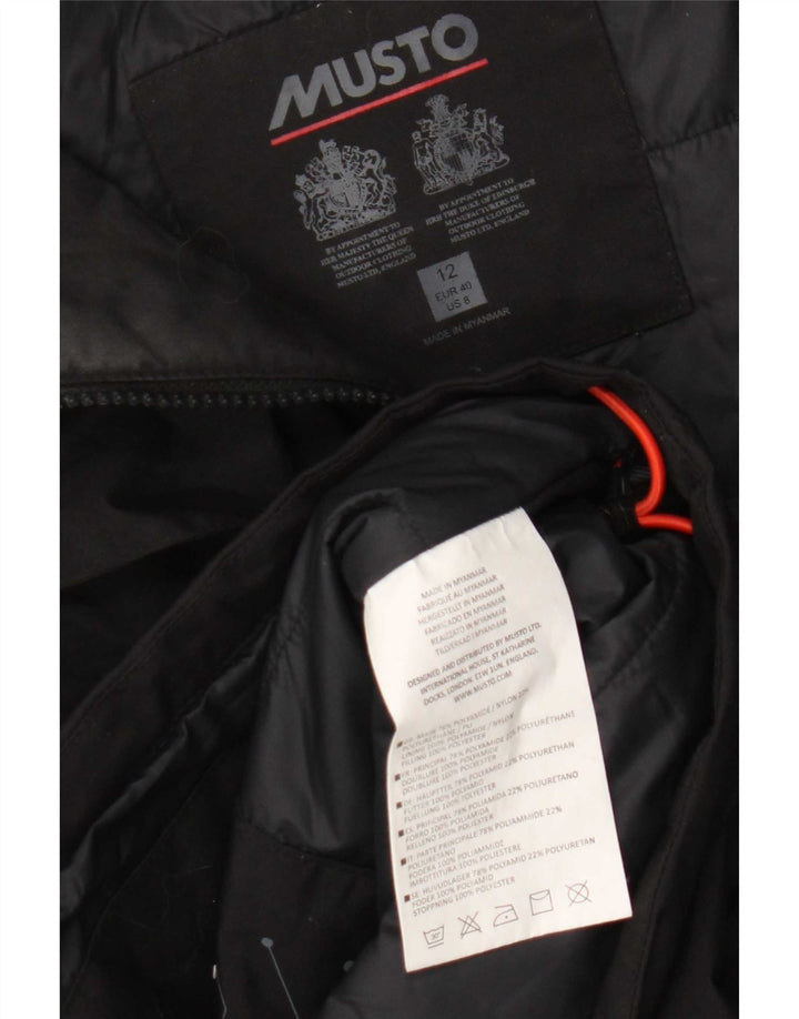 Jaqueta Parka Feminina Musto com Capuz UK 12 Poliamida Preta Média