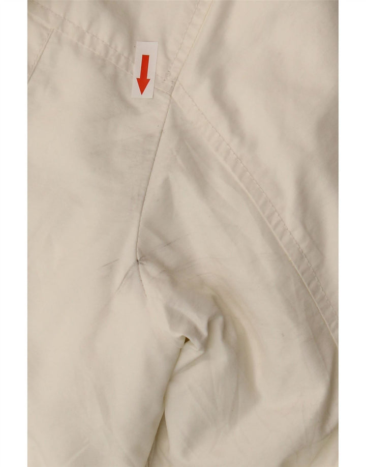 Casaco acolchoado com capuz feminino Playlife Reino Unido 14 algodão branco médio