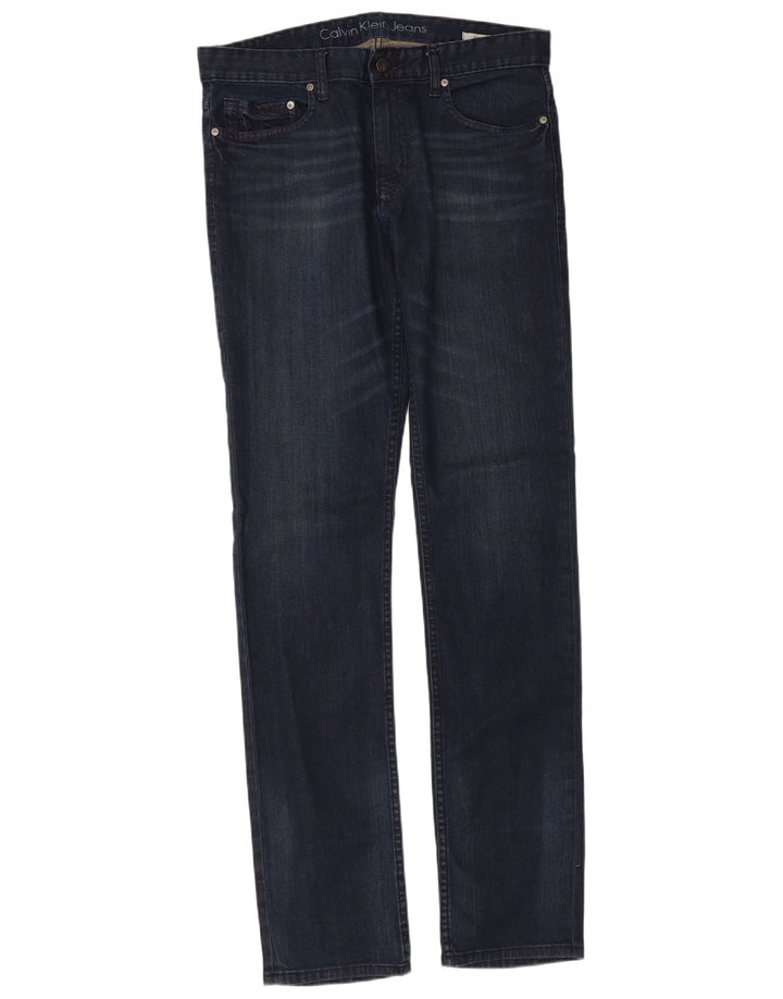 Calvin Klein Jeans Slim Feminino W32 L34 Azul Marinho Algodão