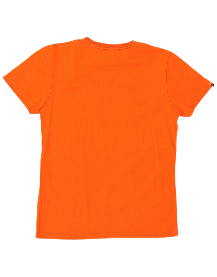 Camiseta gráfica masculina Superdry Top médio laranja