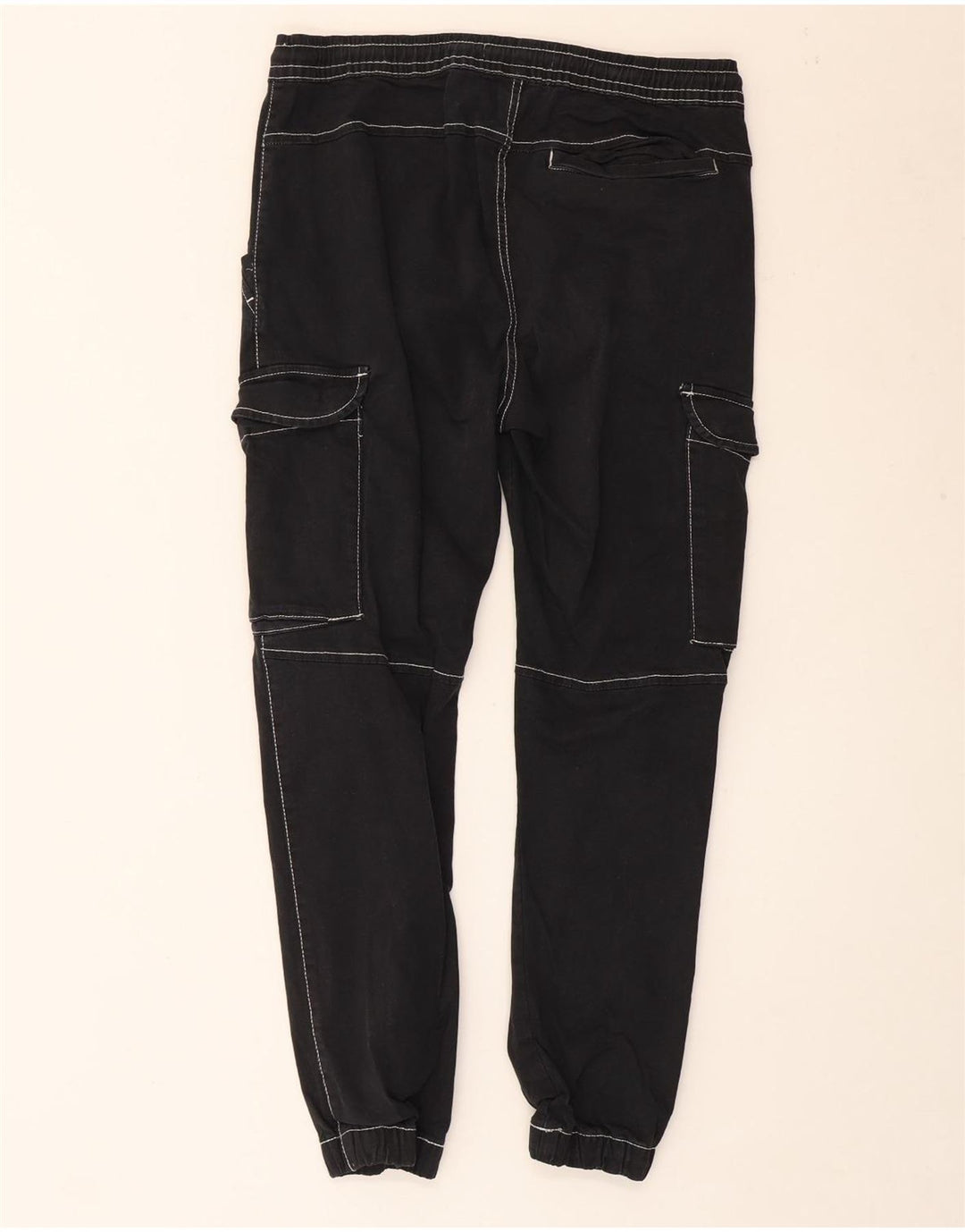 Zara Mens Joggers Cargo Calças Médio W31 L26 Azul Marinho Algodão
