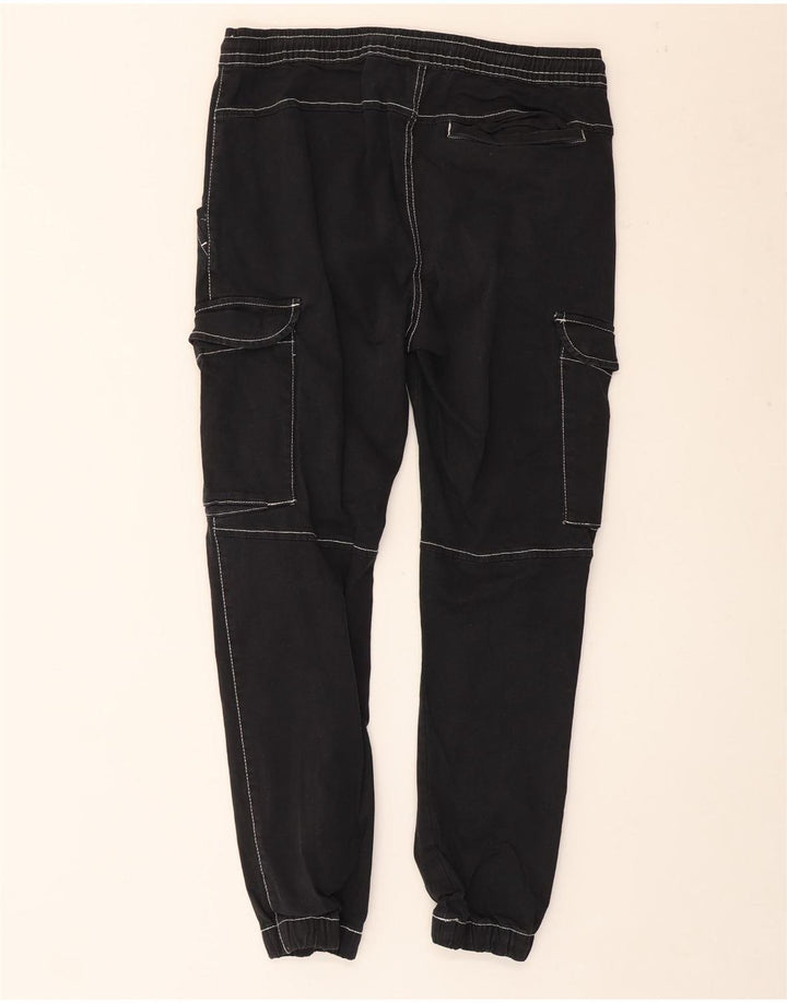 Zara Mens Joggers Cargo Calças Médio W31 L26 Azul Marinho Algodão