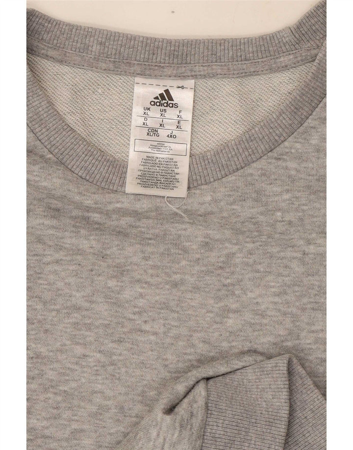 Adidas Mens Moletom Jumper XL Cinza Flecked Algodão
