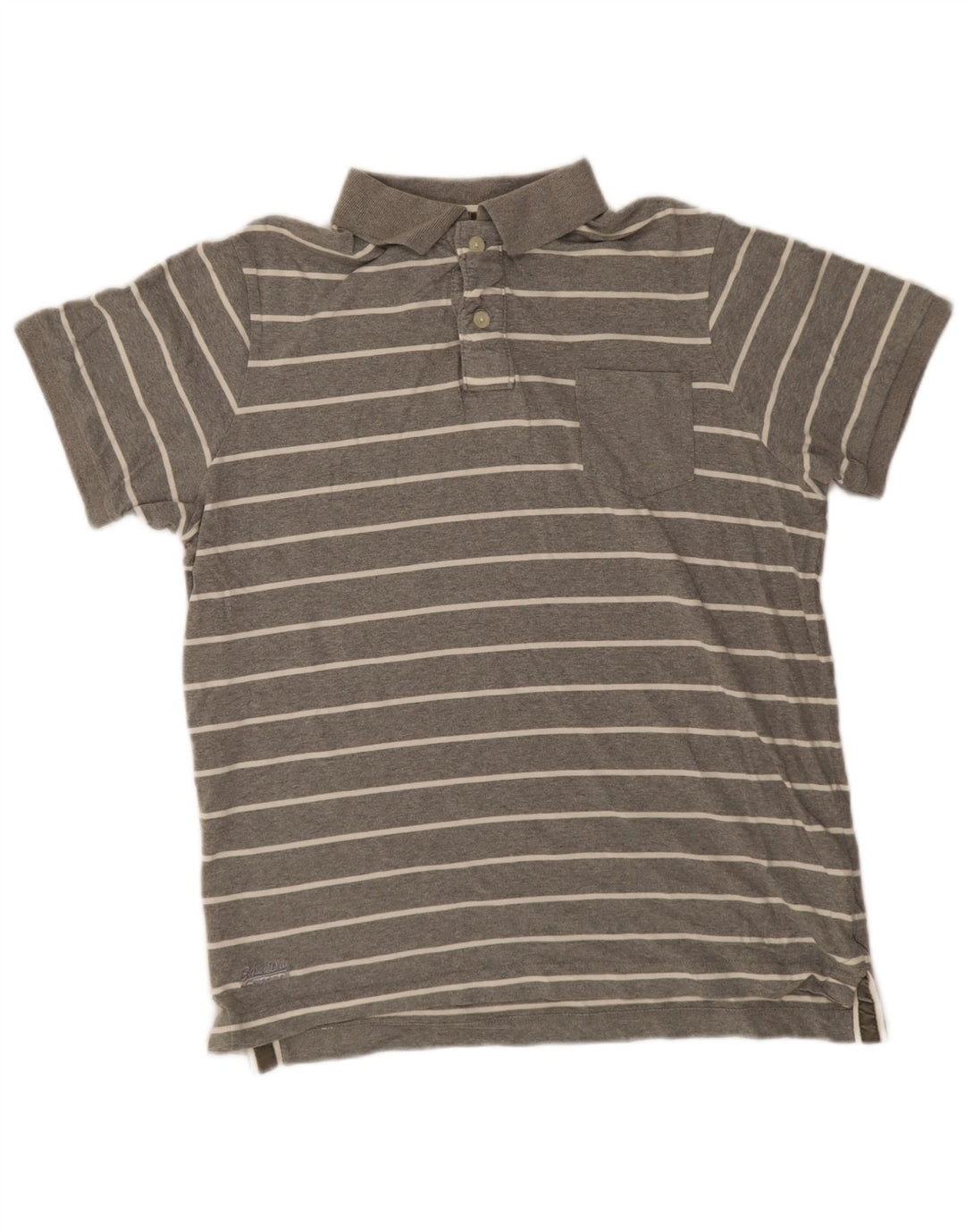 Camisa polo masculina Superdry 2XL algodão listrado cinza