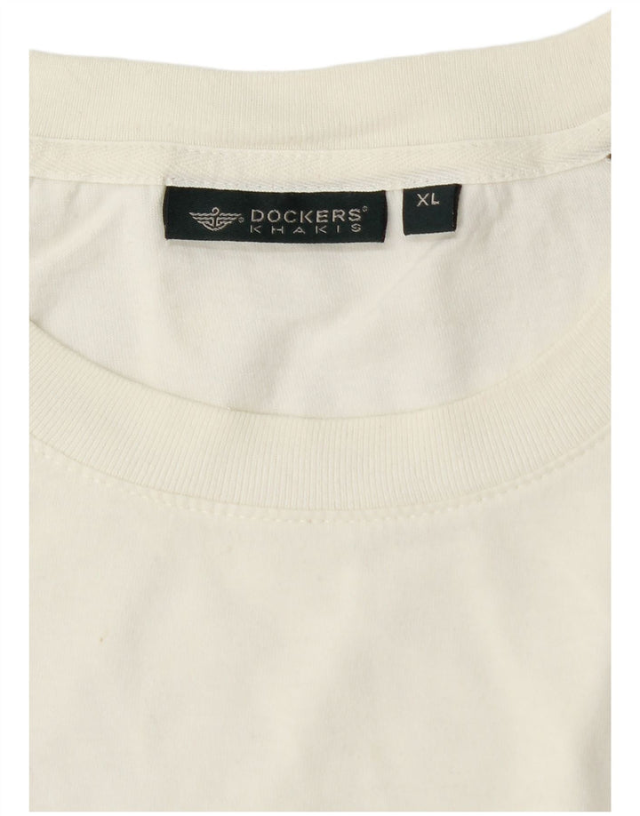 Camiseta Dockers masculina cáqui Top XL branco colorblock