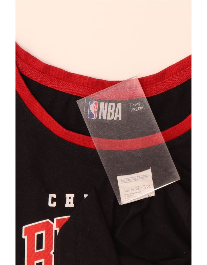 NBA Boys Chicago Bulls Graphic Vest Top 11-12 Years Black Cotton