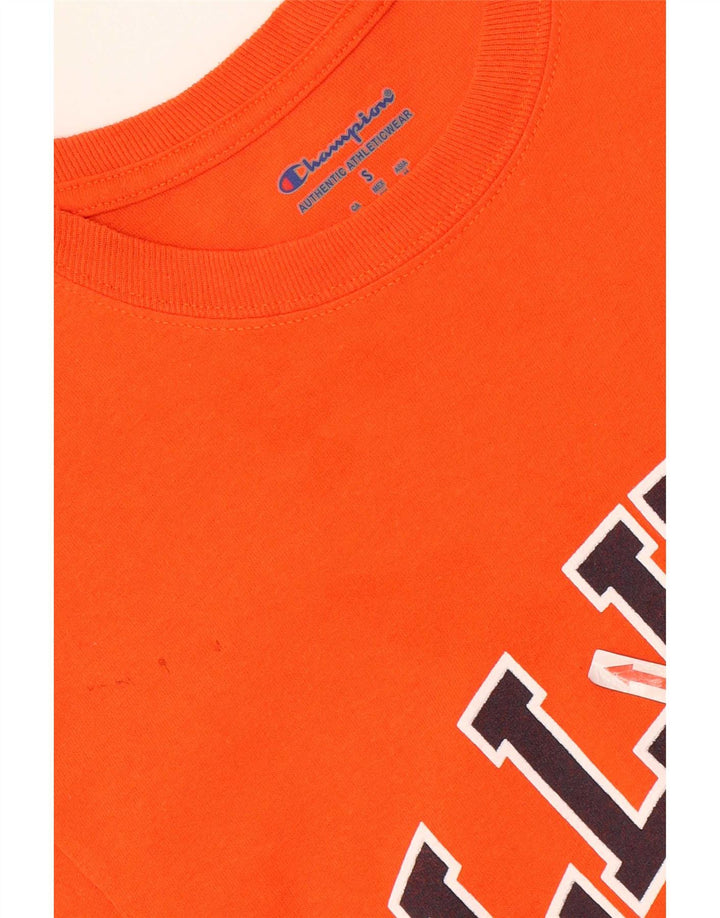 Camiseta masculina Champion Illinois Graphic pequena laranja