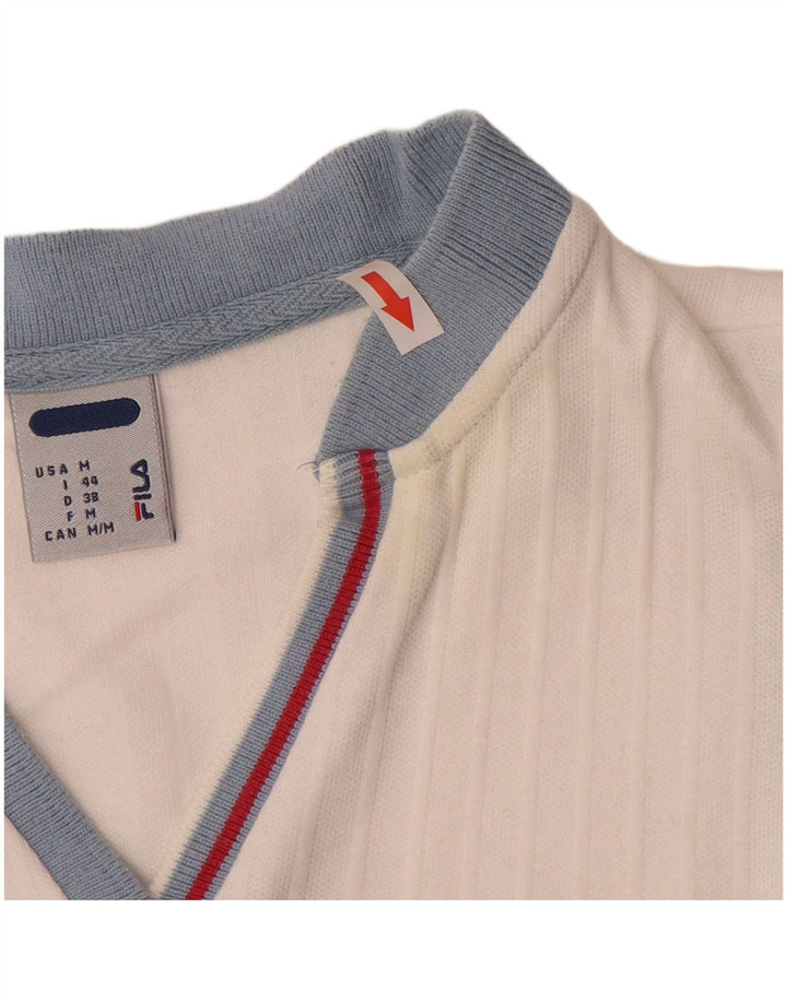 Fila Womens Vest Top IT 44 Médio Algodão Branco