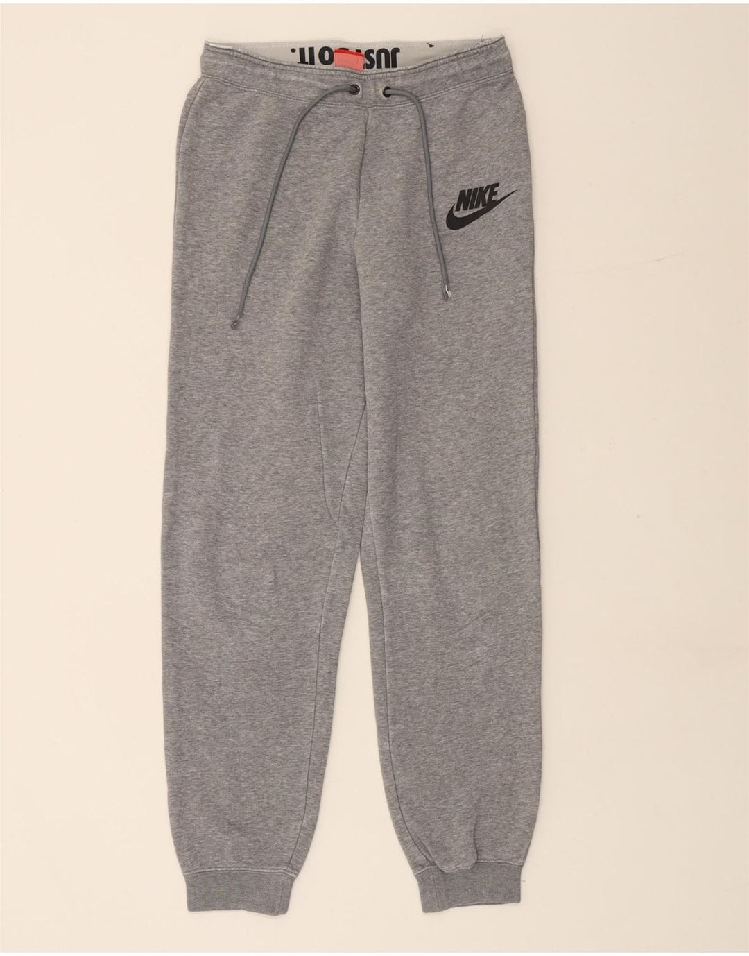 Calça de treino masculina NIKE Joggers pequeno cinza algodão