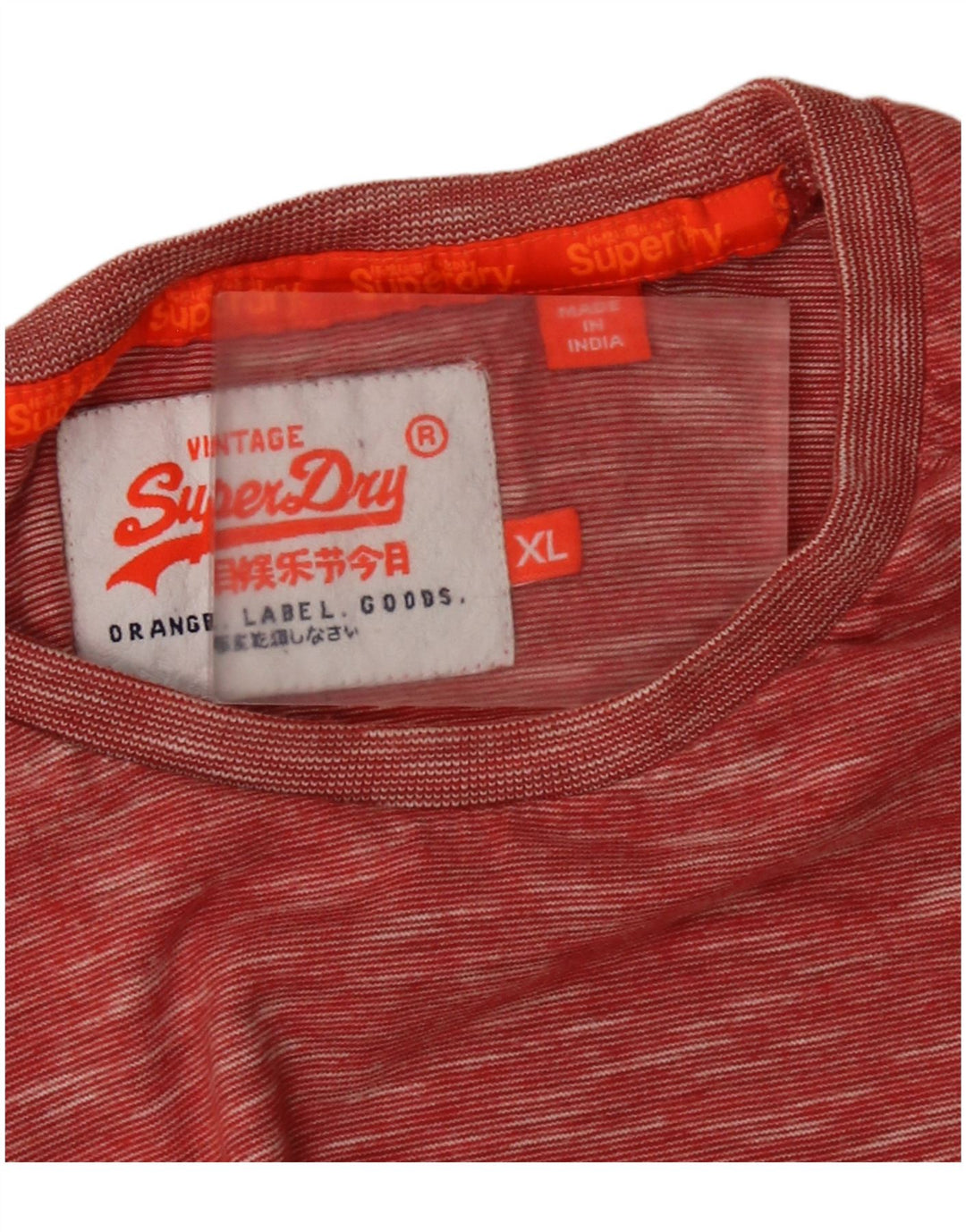 Camiseta masculina Superdry Top XL vermelho manchado