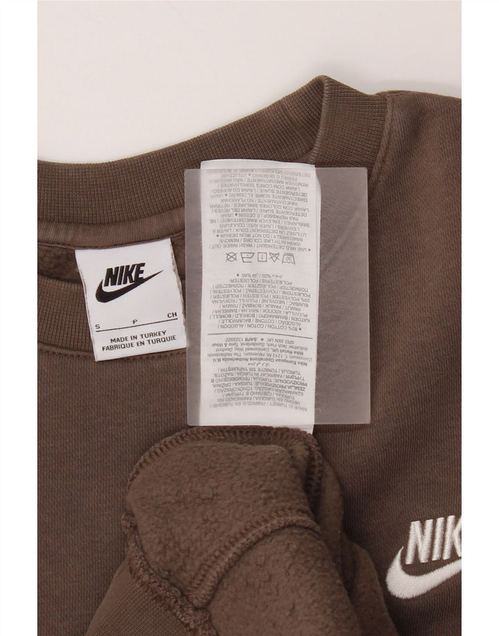 Nike moletom masculino jumper pequeno algodão marrom