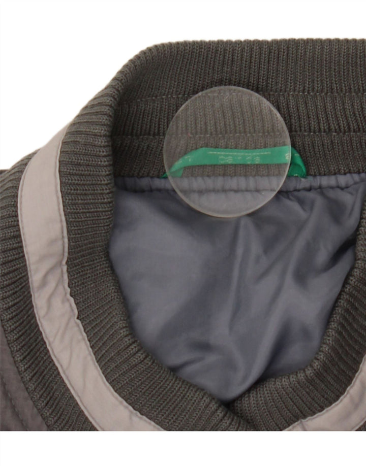 Canda Mens Bomber Jacket UK 40 Grande Poliéster Colourblock Cinza