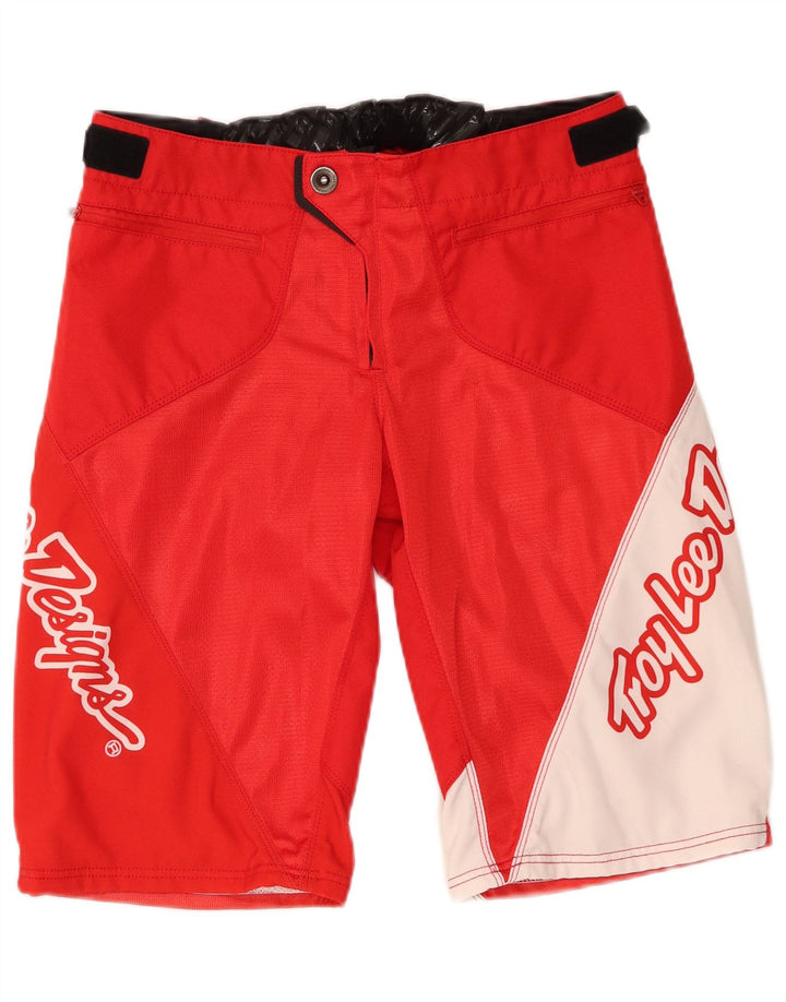 Troy Lee Designs Shorts gráficos masculinos Motorstyle médio W32 vermelho colorblock