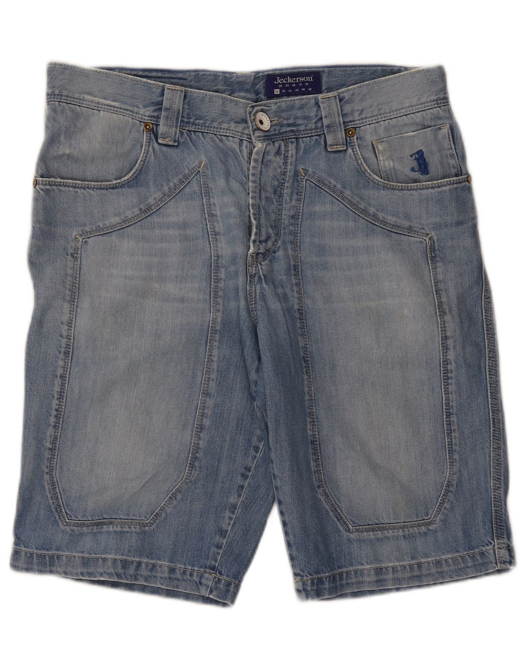 Shorts jeans masculino Jeckerson W33 azul médio