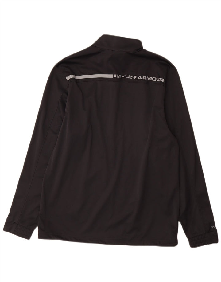 Under Armour Mens Cold Gear Graphic Pullover Treino Top Médio Preto